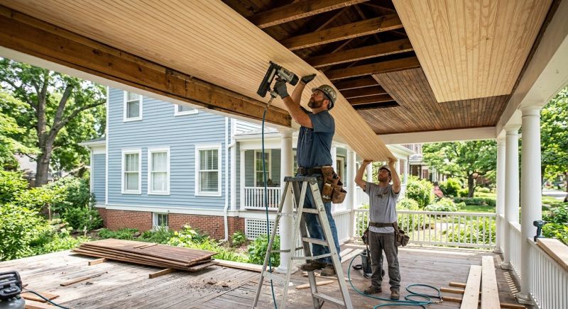 Deck Ceiling Installation in Conroe, TX