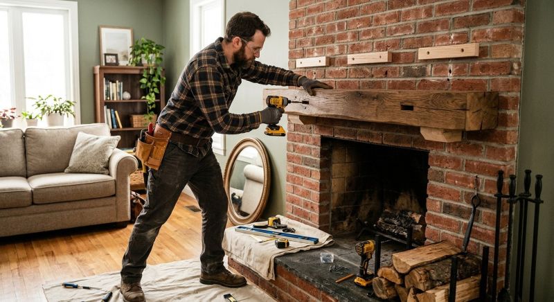 Fireplace Mantel Installation in Wilmington, NC